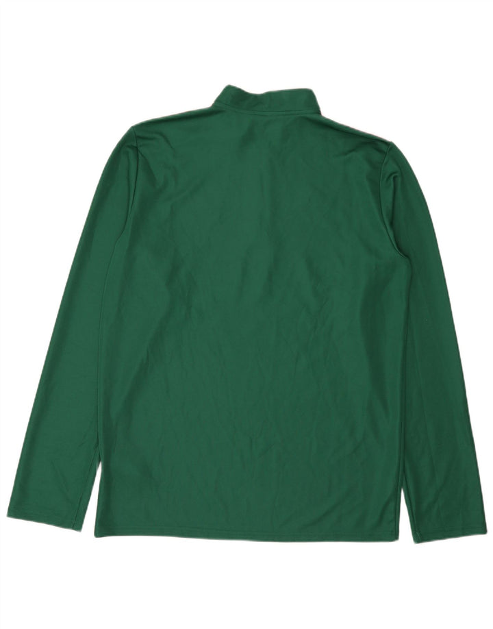 Adidas Hommes Aeroready Zip Neck Pull Survêtement Top Grand Vert Polyester