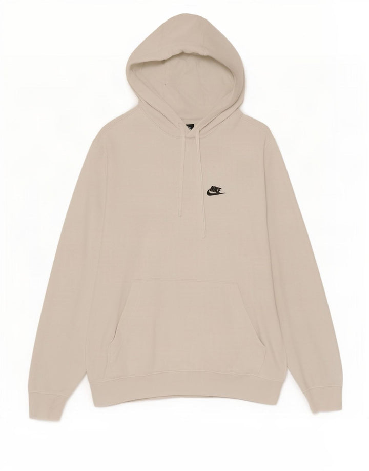 Nike Mens Hoodie Jumper Large White Cotton
