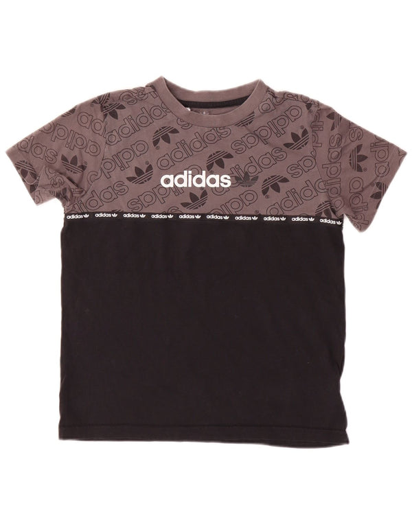 Adidas T-Shirt Graphique Garçon 11-12 ans Gris Colorblock Coton