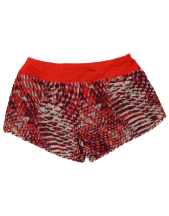 Nike Womens Dri Fit Sport Shorts UK 14 Medium Red Camouflage Polyester