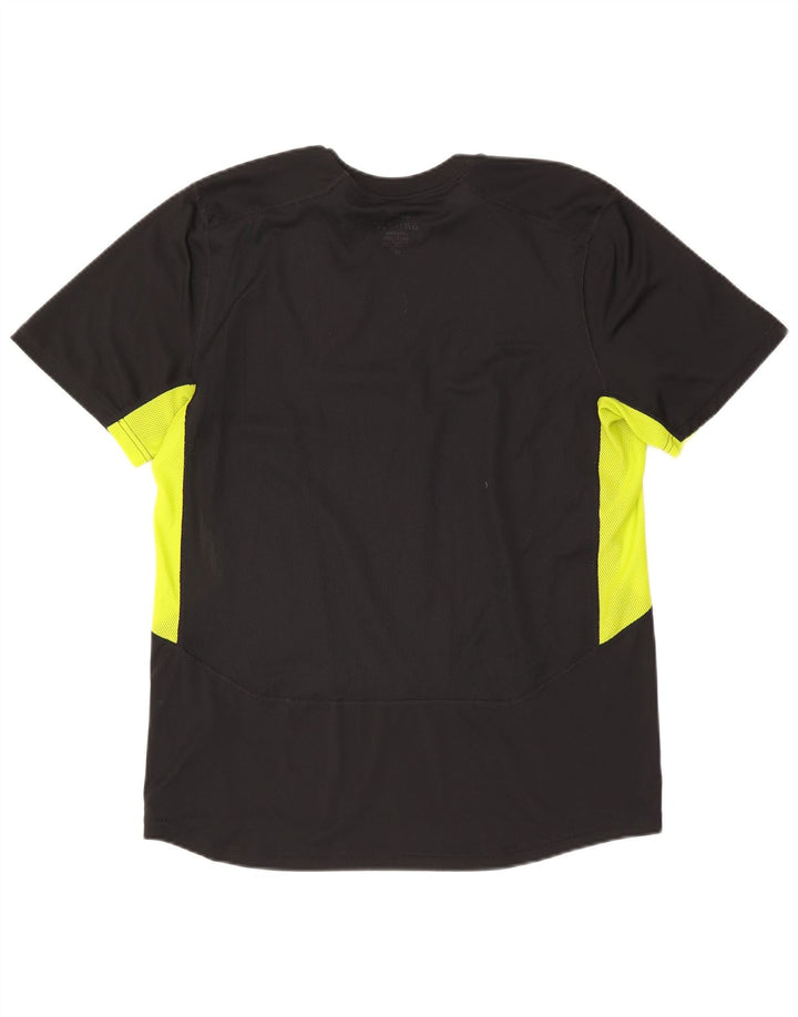 Nike Mens Dri Fit T-Shirt Top Large Black Colourblock Polyester