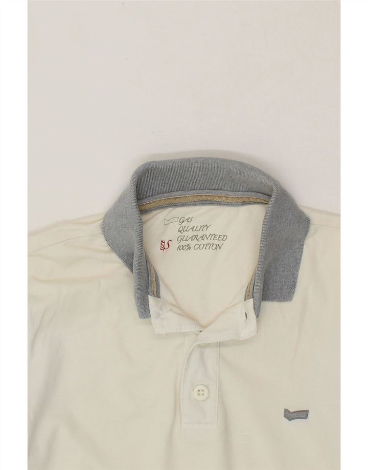 GAS Mens Polo Shirt Small White Cotton Vintage Gas and Second-Hand Gas from Messina Hembry 