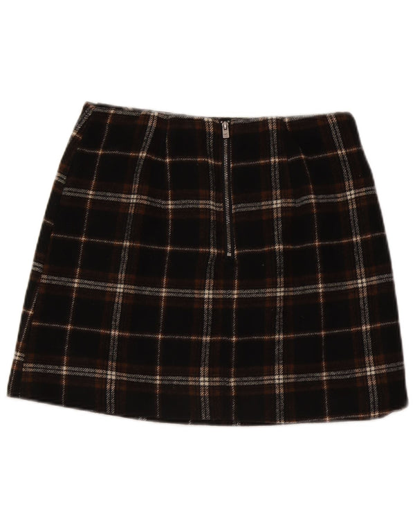 Hollister Minifalda De Cintura Alta Para Mujer Pequeña W27 Poliéster A Cuadros Negro
