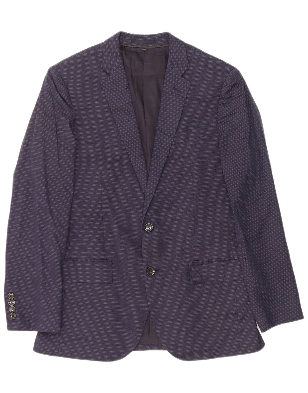 J. Crew Mens Ludlow 2 Button Blazer Jacket UK 36 Small Navy Blue Spotted