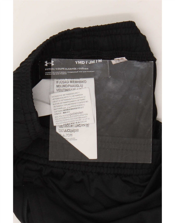 Under Armour Boys Tracksuit Trousers 9-10 Years Medium Black Polyester