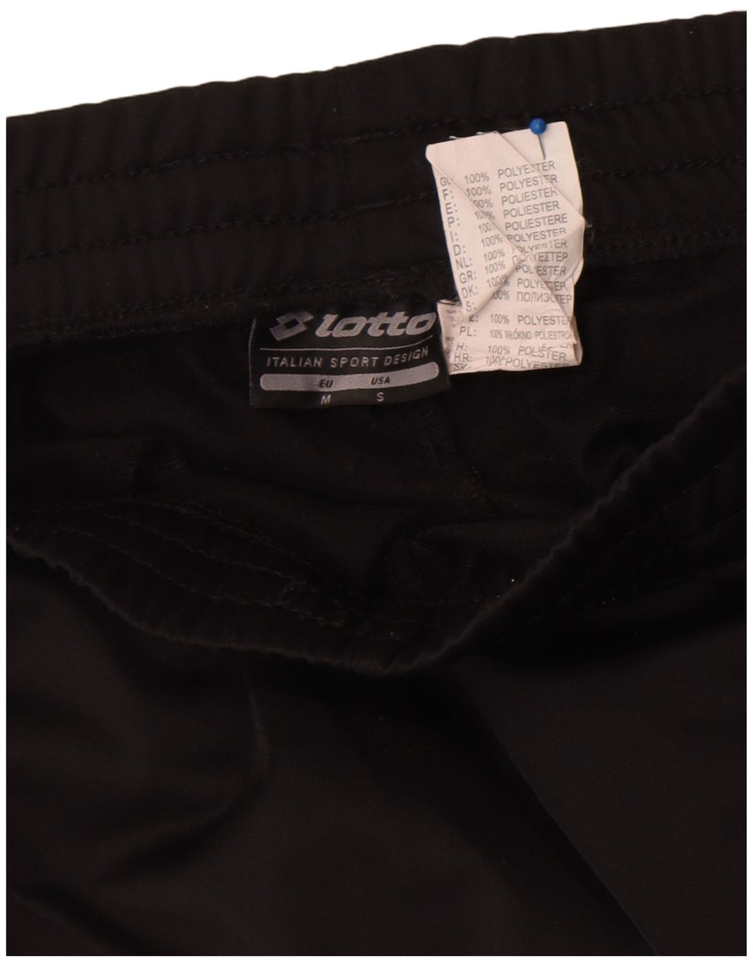 Pantaloni da tuta da uomo Lotto Small neri in poliestere