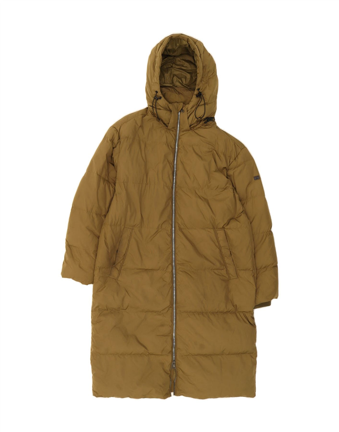SUPERDRY Womens Hooded Padded Coat UK 10 Small Beige Polyester Vintage Superdry and Second-Hand Superdry from Messina Hembry 