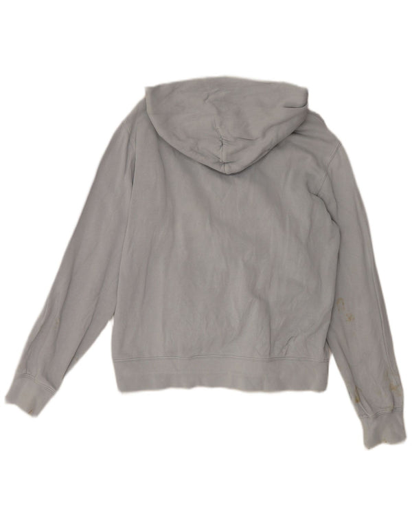 Asics Womens Zip Hoodie Sweater UK 16 Large Grey Cotton
