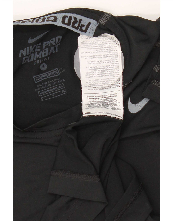 Nike Mens Compression T-Shirt Top Small Black Polyester