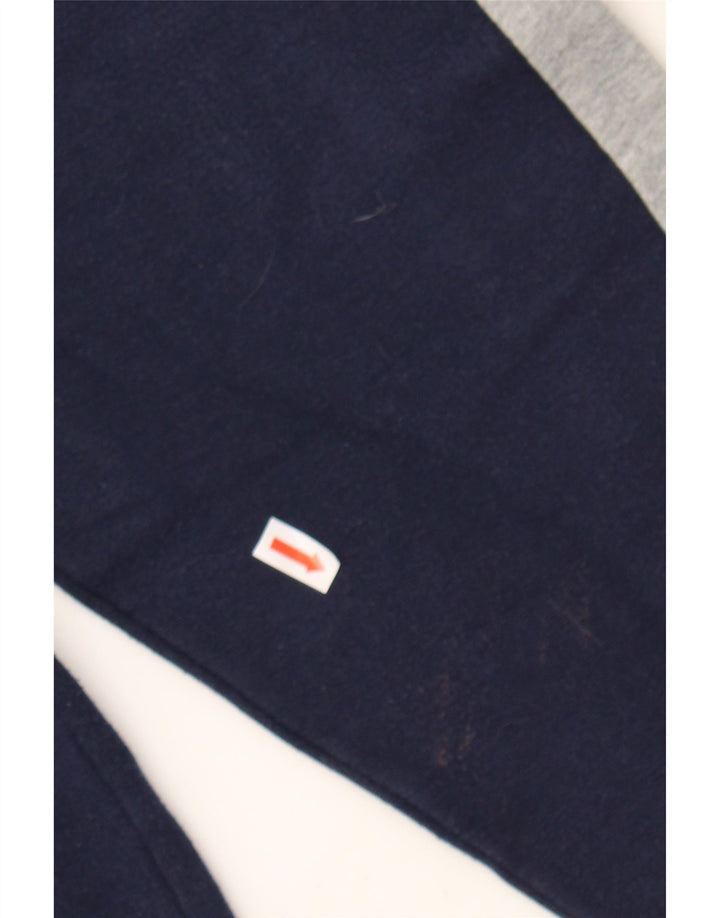 CHAMPION Mens Graphic Sweatshirt Jumper Small Navy Blue Colourblock Vintage Champion and Second-Hand Champion from Messina Hembry 