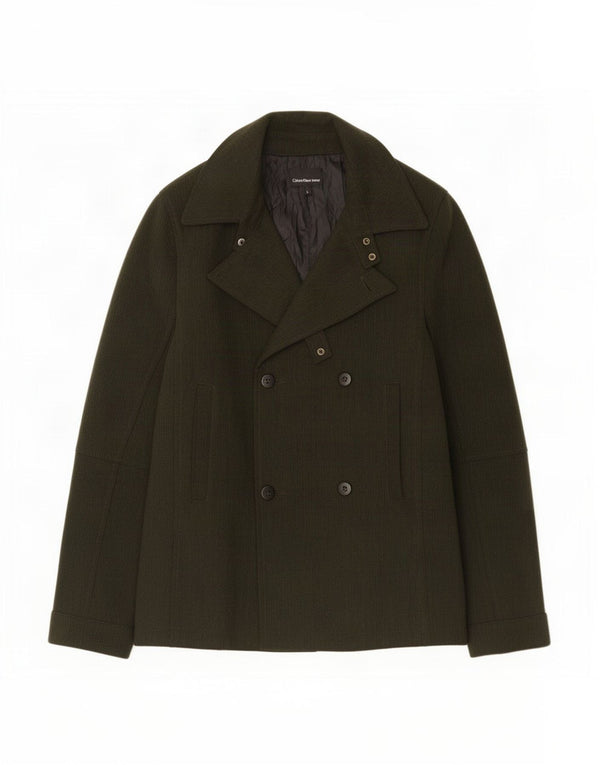 Calvin Klein Jeans Masculino Pea Coat UK 40 Grande Poliéster Cáqui