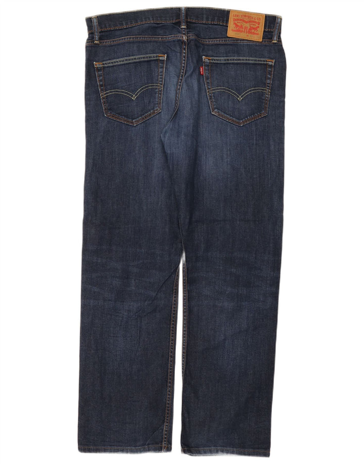 Levi's Womens 504 Straight Jeans W34 L32 Blue Cotton