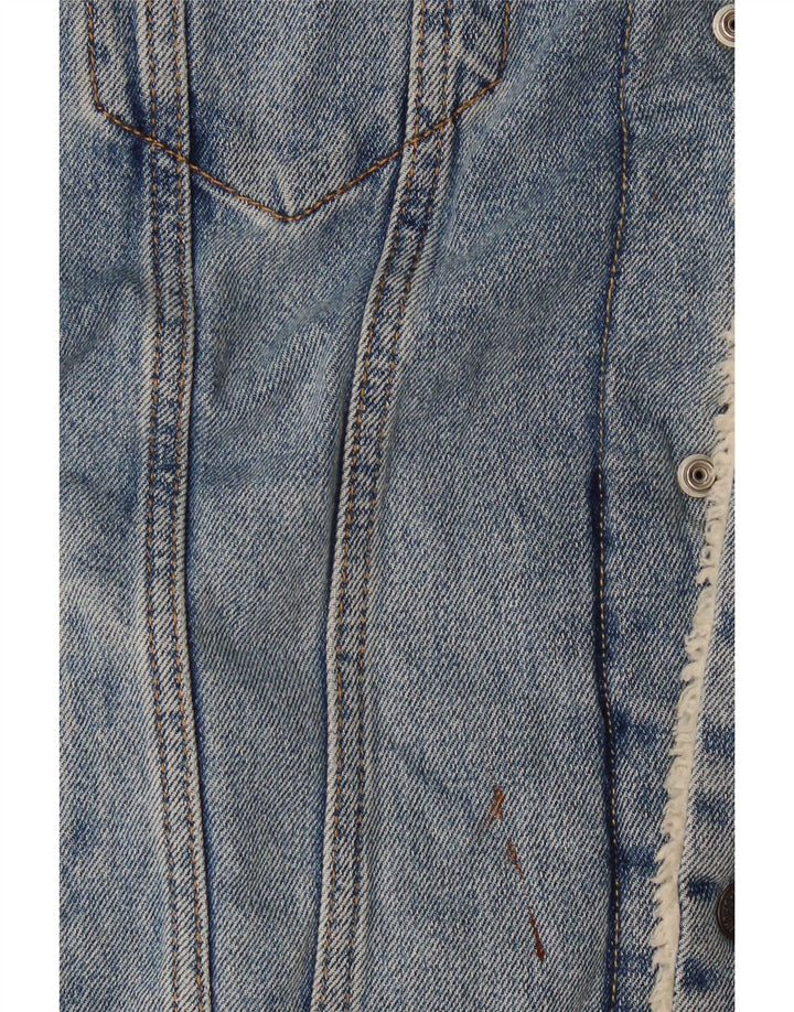 Levi's Mens Sherpa Denim Jacket UK 40 Large Blue