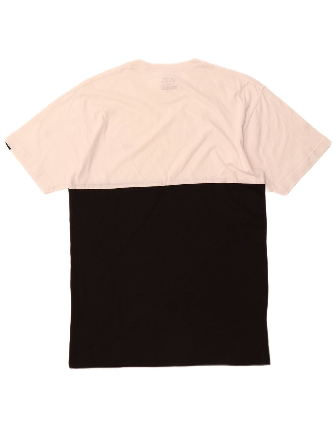 VANS Mens Classic Fit T-Shirt Top Medium White Colourblock