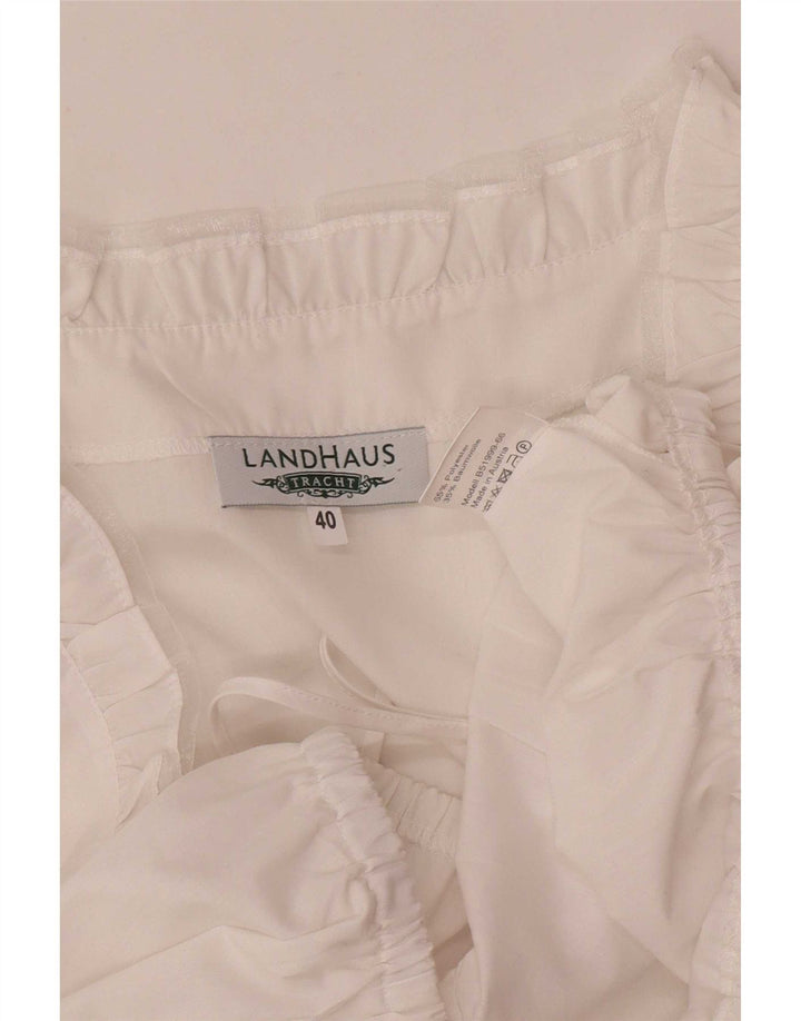 Landhaus Womens Crop Top EU 40 Medium White Polyester