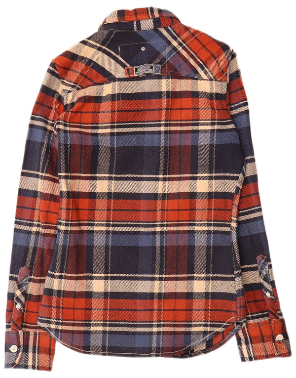 Cămașă de flanel pentru bărbați Superdry, bumbac cu carouri multicolore