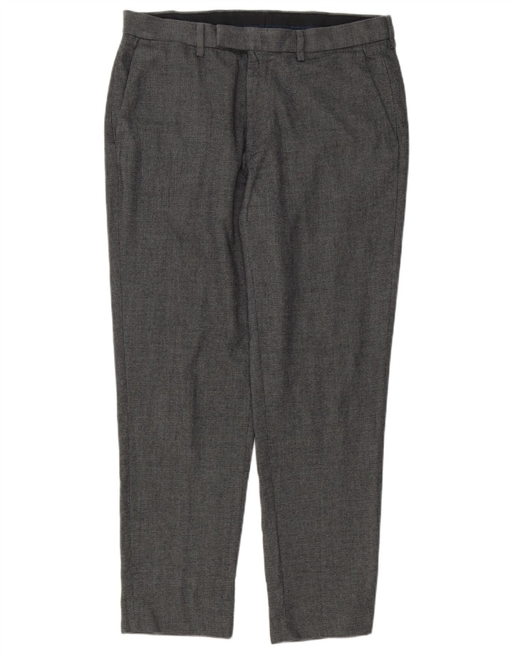Marks & Spencer Mens Tailored Fit Suit Trousers W34 L28 Grey Polyester