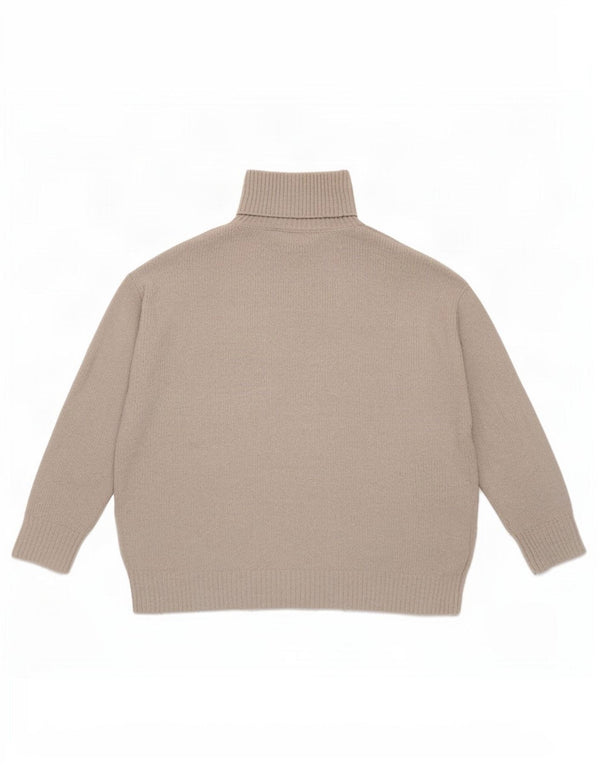 Zara Damen-Pullover mit Rollkragen, übergroß, Größe 44, Grau, Polyester
