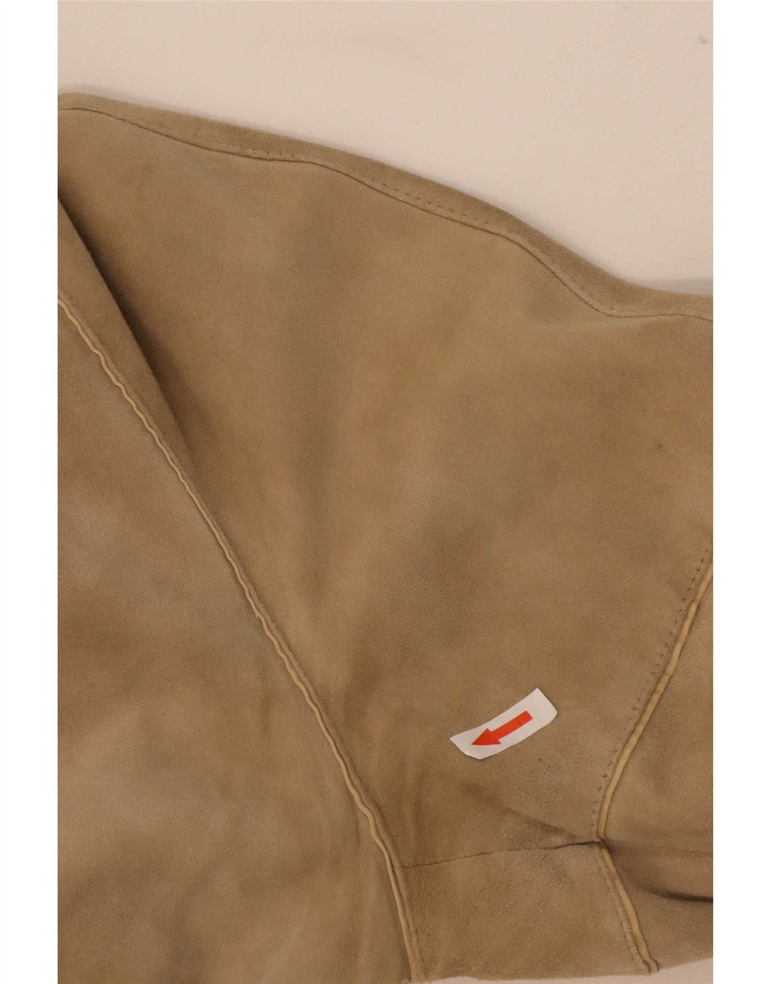 Giacca vintage reversibile in pelle scamosciata da uomo IT 48 in pelle beige medio