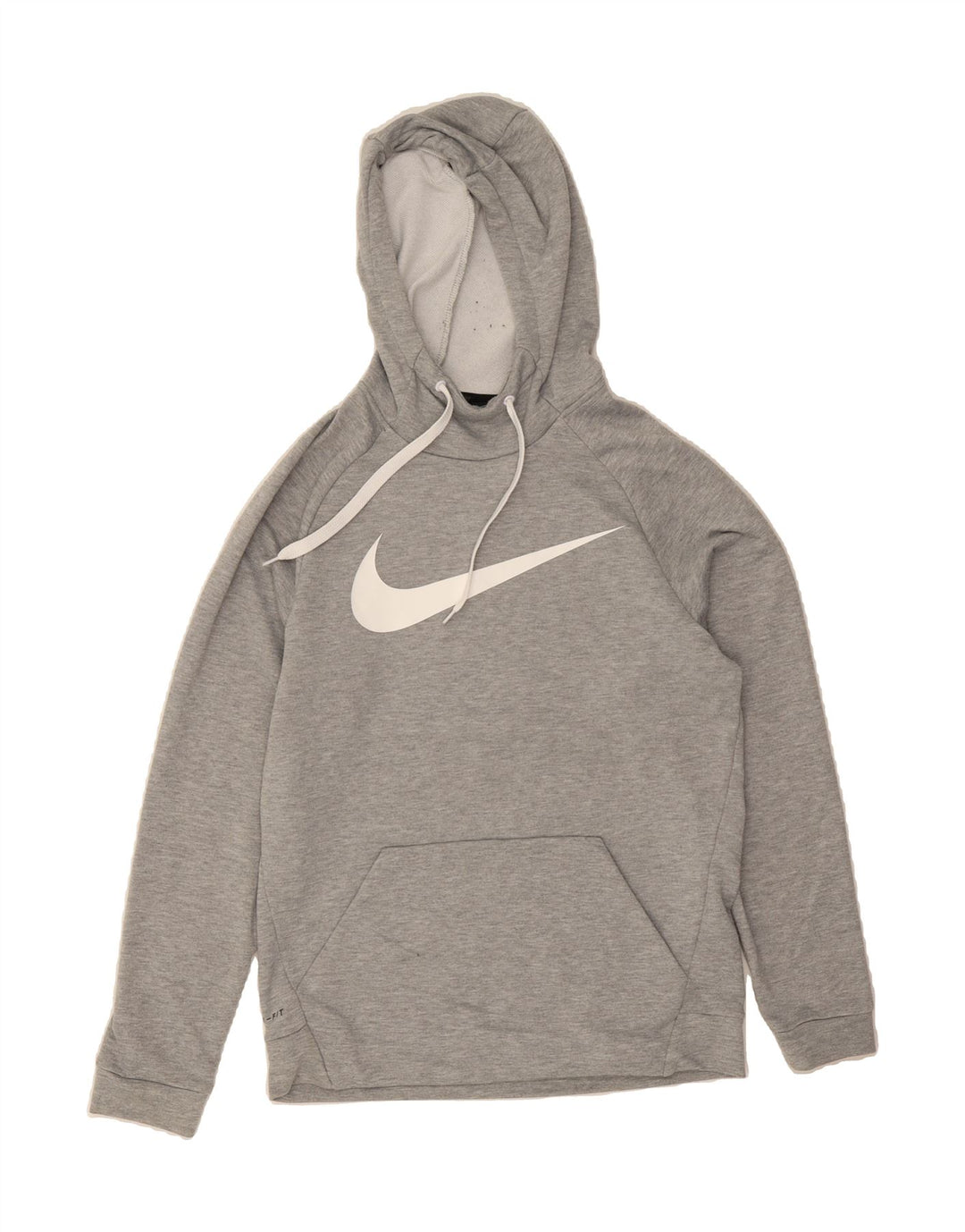 NIKE Mens Dri Fit Graphic Hoodie Jumper Small Grey Polyester Vintage Nike and Second-Hand Nike from Messina Hembry 