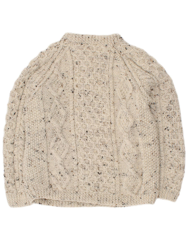 Vintage Drenge Turtle Neck sweater 5-6 år Beige Flecked