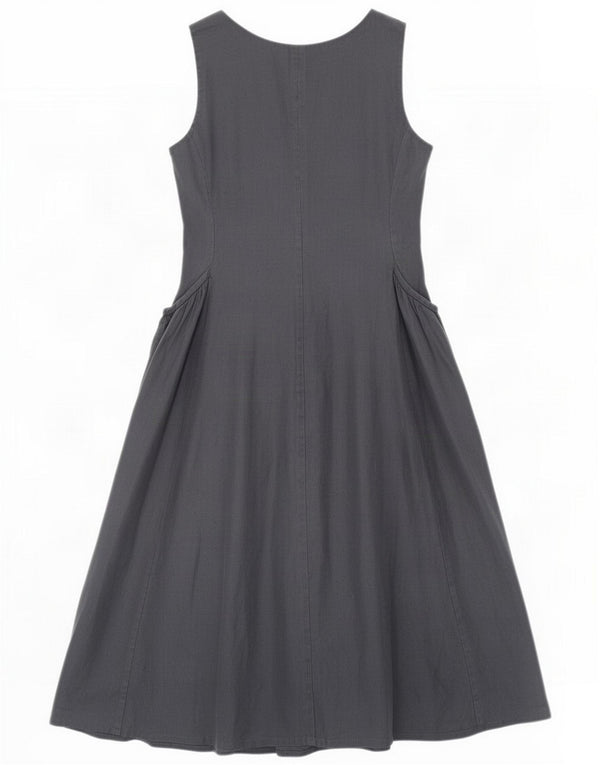 Emporio Armani Vestido acampanado sin mangas para mujer IT 40 Small Azul marino