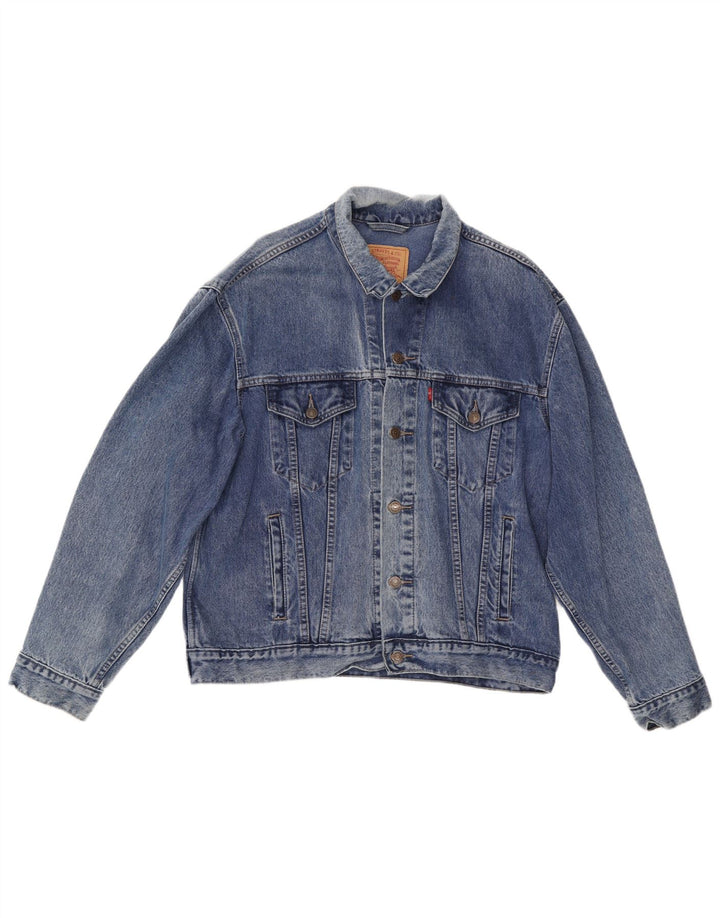 Levi's Mens Denim Jacket UK 42 XL Blue