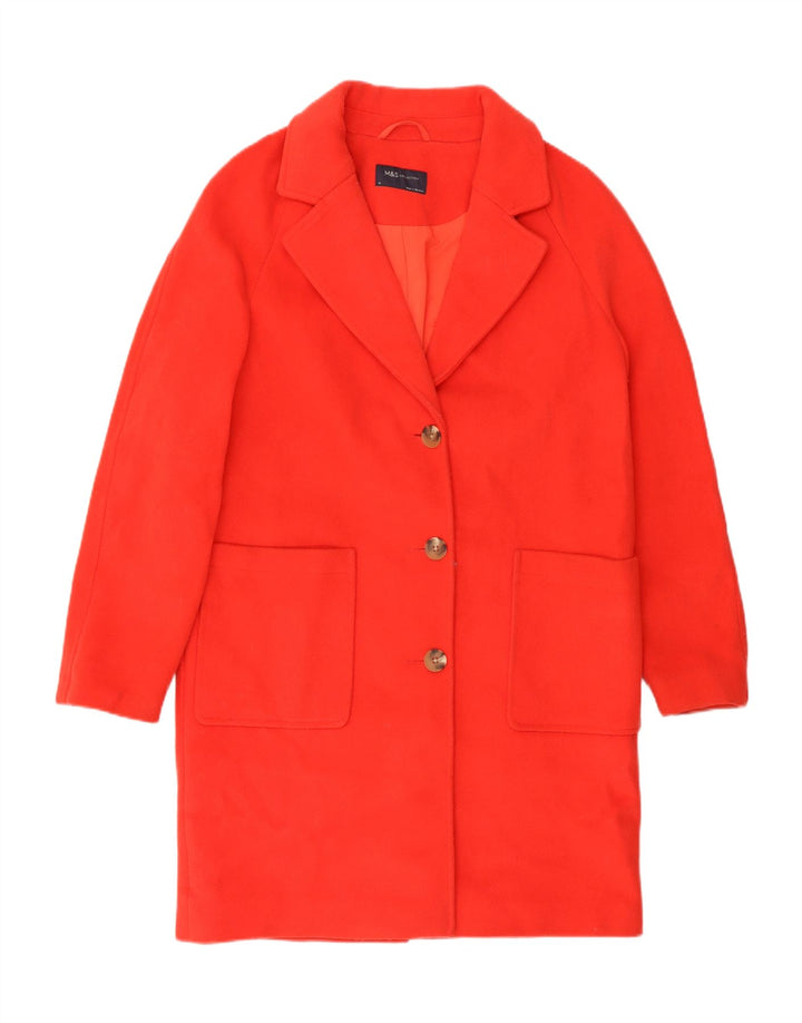 Marks & Spencer Γυναικείο Oversized Πανωφόρι UK 10 Small Red Polyester