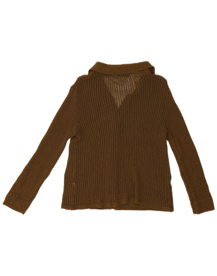 Zara Womens Oversized Cardigan Sweater UK 10 Small Green