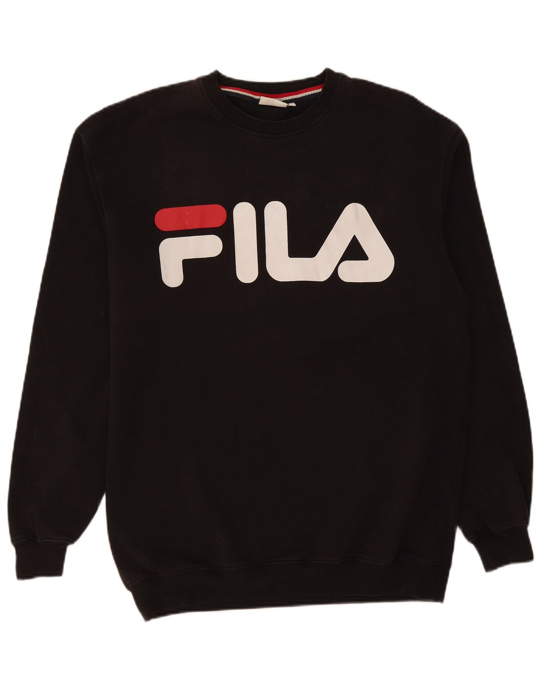 Fila Mens Graphic Sweatshirt Jumper Medium Black Cotton