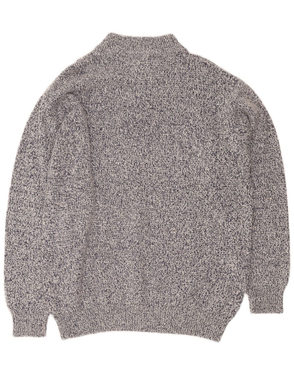 Invicta Pull col zippé pour homme XL en coton moucheté bleu marine