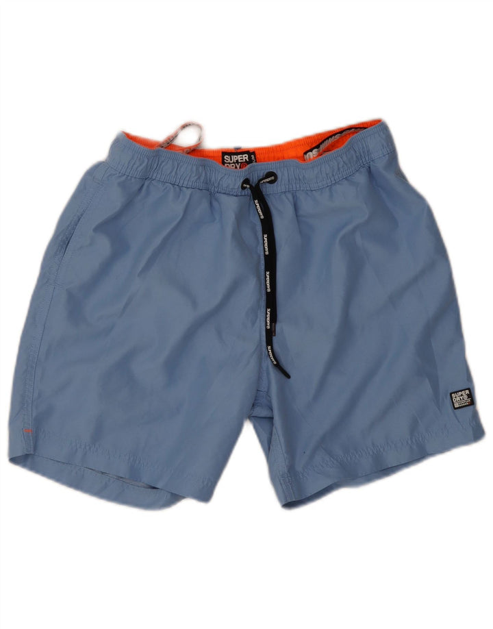 Superdry Mens Swimming Shorts Medium Blue Polyester