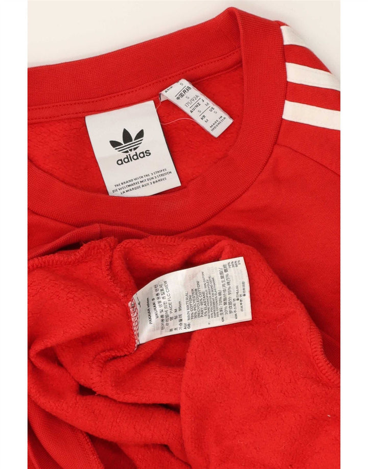 Adidas Mens Graphic Sweatshirt Jumper Small Red Cotton
