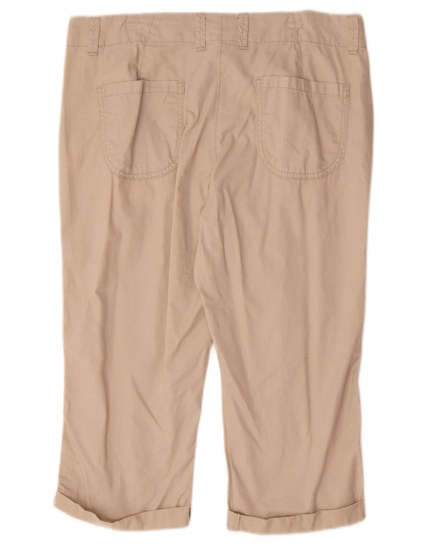 Marks & Spencer Damen Bermudashorts UK 12 Medium W32 Beige Baumwolle