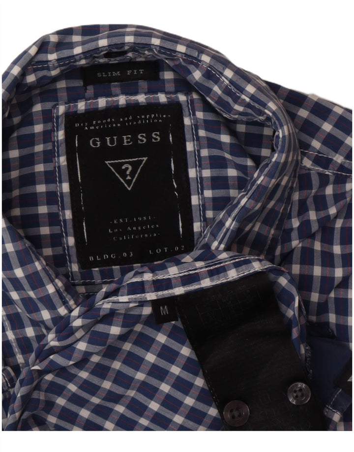 Ανδρικό πουκάμισο Guess Slim Fit Medium Blue Gingham