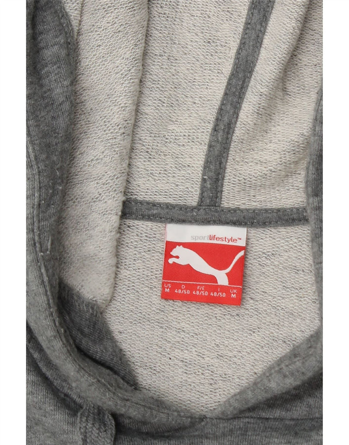PUMA Jersey con capucha gráfica para hombre gris medio
