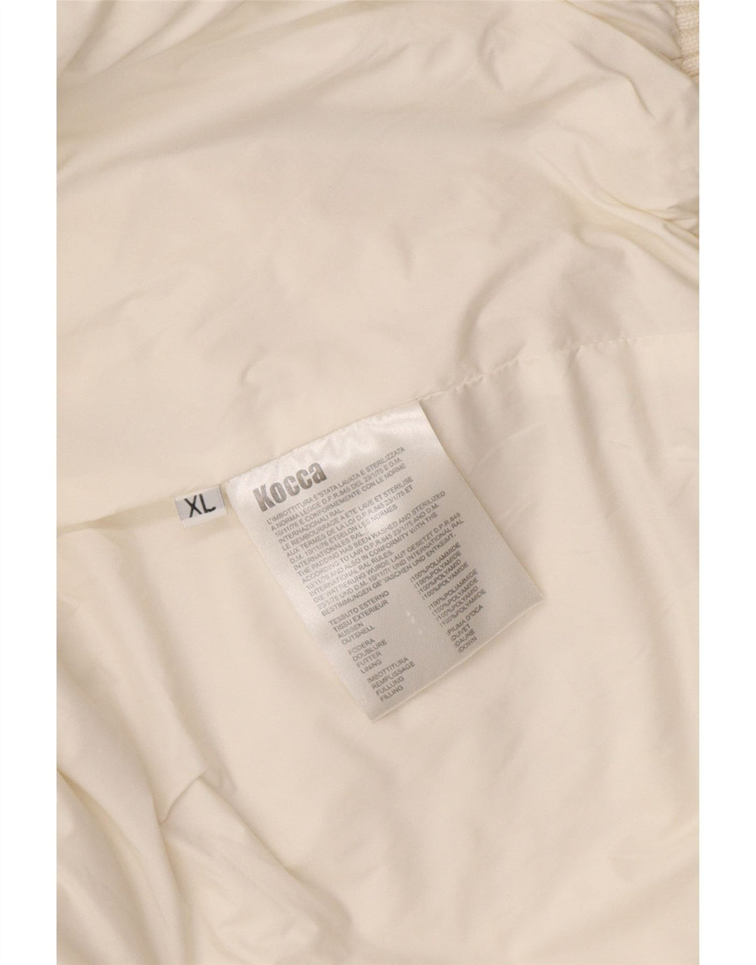 Giacca imbottita con cappuccio da donna KOCCA UK 16 XL bianca in poliammide