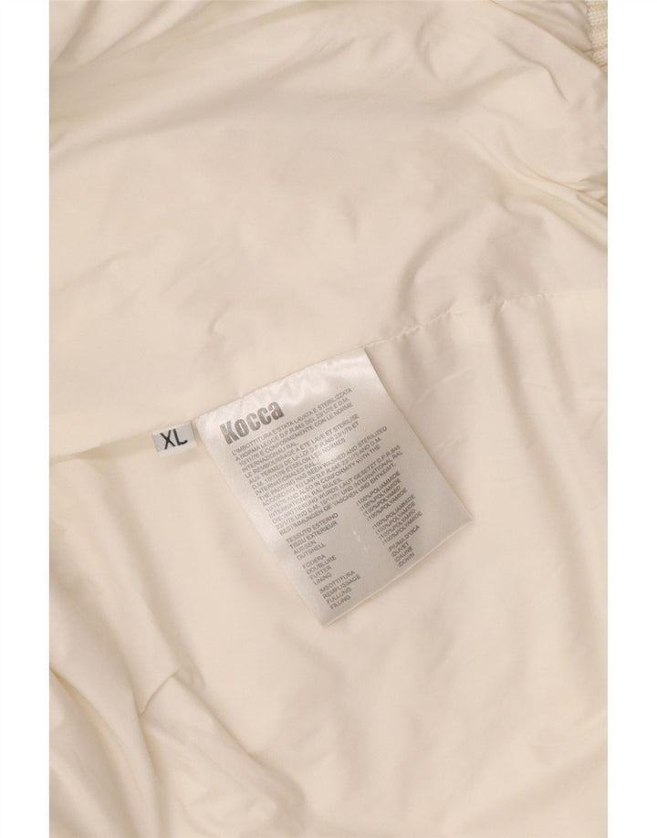Giacca imbottita con cappuccio da donna KOCCA UK 16 XL bianca in poliammide