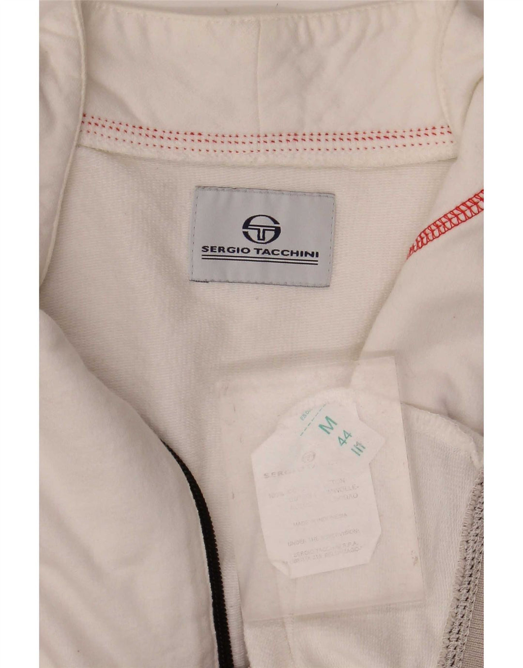 Sergio Tacchini Veste de survêtement pour femme IT 44 Medium White Colourblock