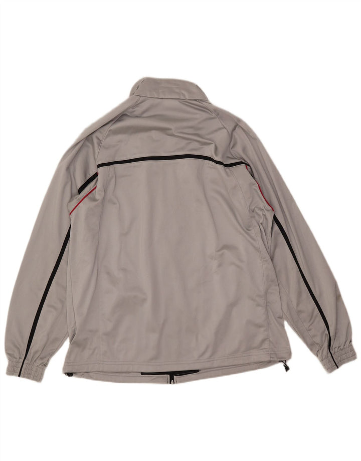DIADORA Mens Tracksuit Top Jacket UK 40 Medium Grey Polyester
