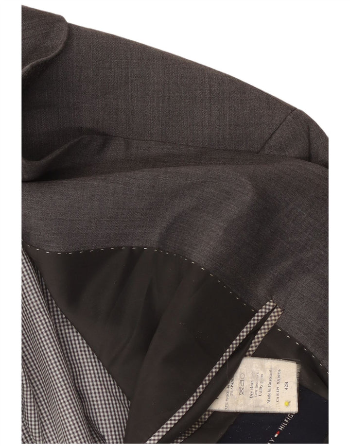 Tommy Hilfiger Herre 2-knaps blazerjakke UK 42 XL Grå uld