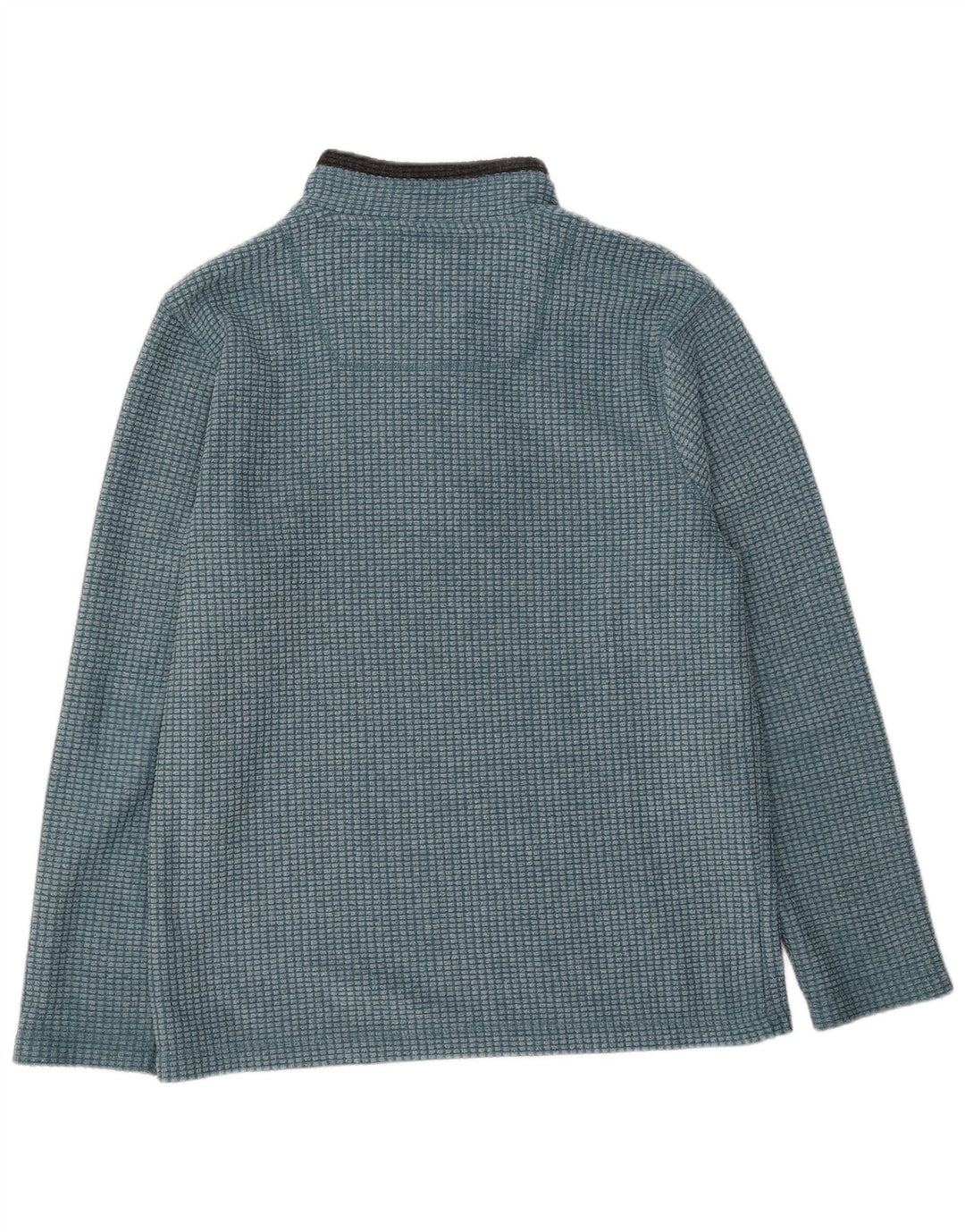 WEIRD FISH Mens Zip Neck Sweatshirt Jumper Medium Blue Polyester