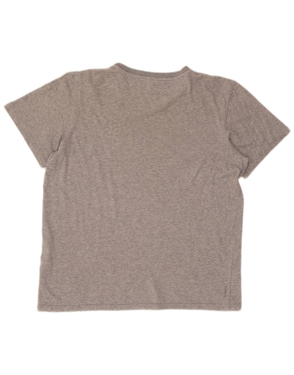 Adidas T-Shirt Homme Haut Large Gris Moucheté Coton