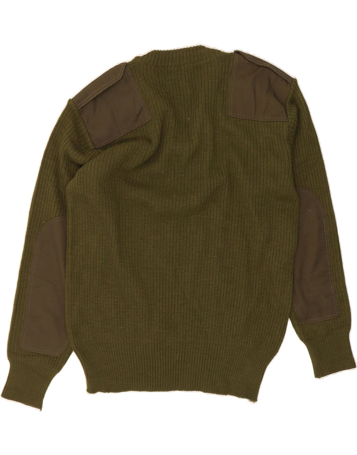 LA GRIFFE Mens V-Neck Jumper Sweater Large Khaki Vintage La Griffe and Second-Hand La Griffe from Messina Hembry 