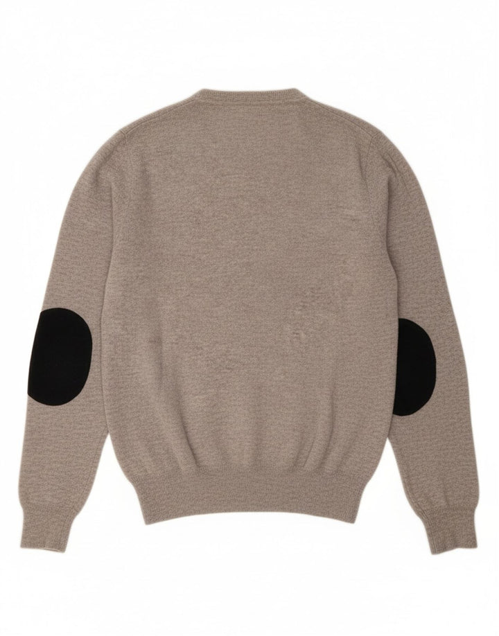 REFRIGIWEAR Womens Crew Neck Jumper Sweater UK 12 Medium Grey Wool