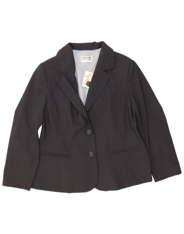 Jaqueta blazer feminina Sasha com 2 botões UK 20 2XL cinza poliéster