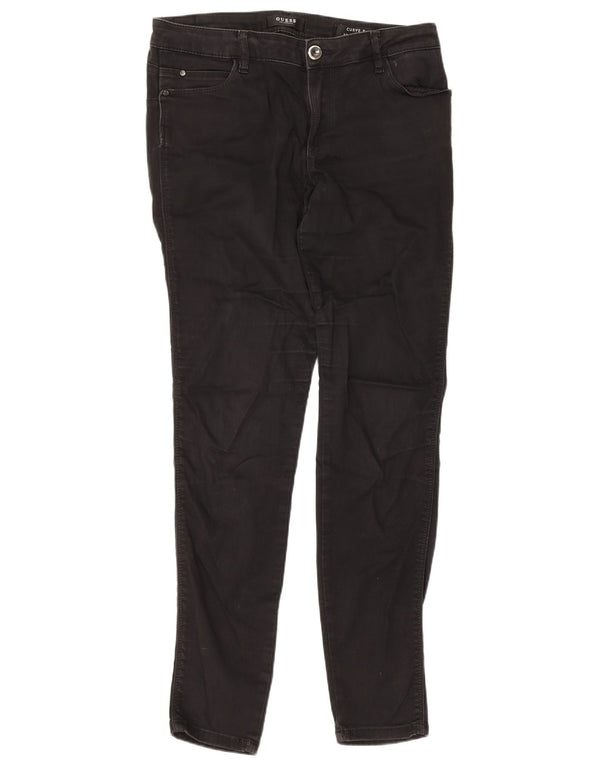 Jeans skinny Guess Curve X a vita media da donna W30 L29 cotone nero