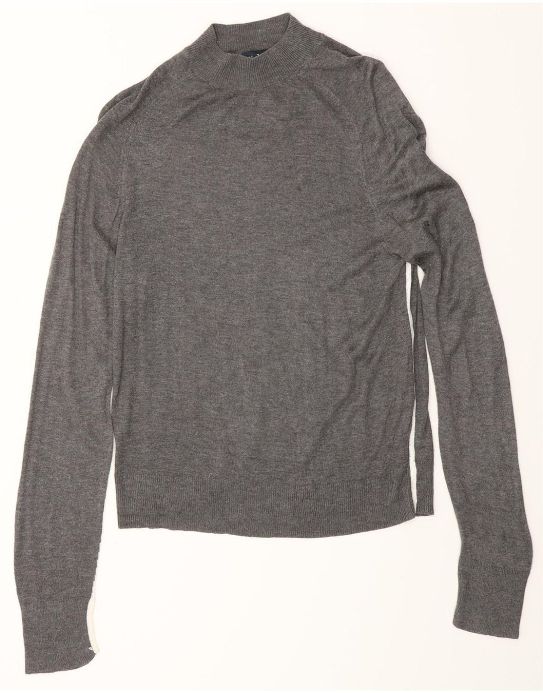 ZARA Womens Turtle Neck Jumper Sweater UK 12 Medium Grey Viscose