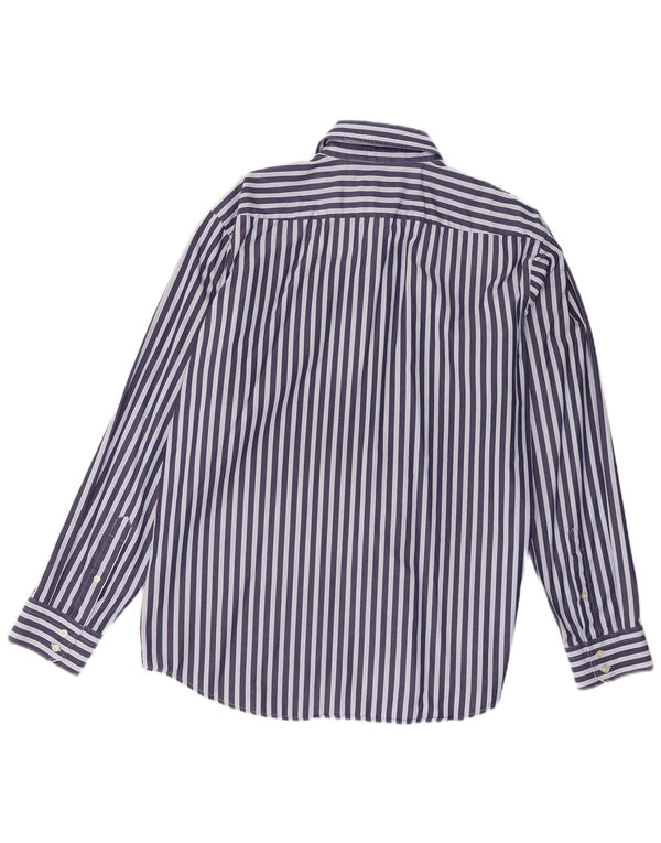 Camicia da uomo vestibilità regolare Hugo Boss taglia 43 17 XL gessato blu navy