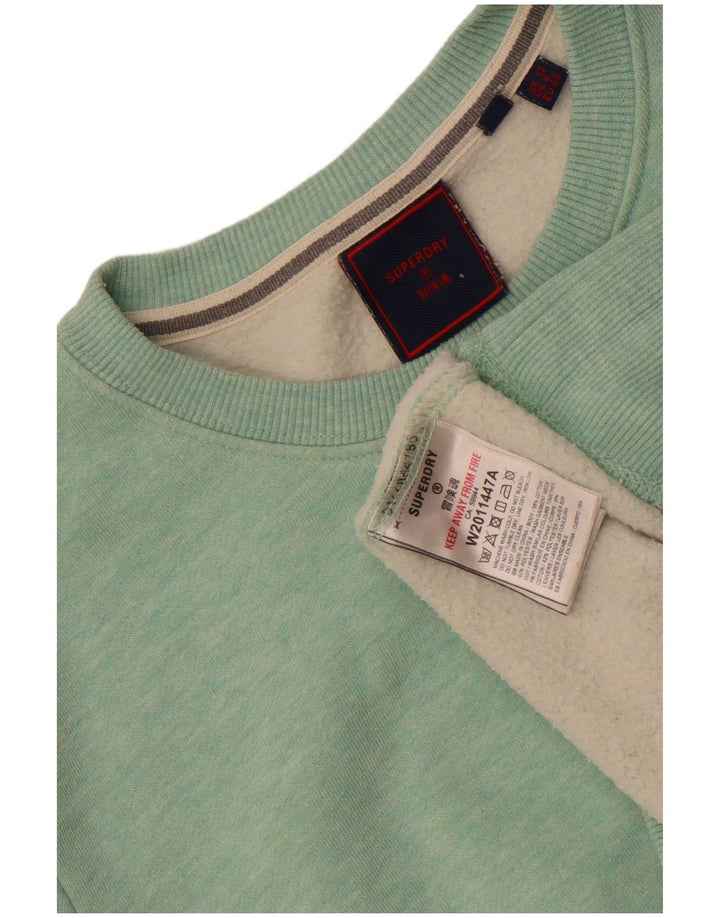 Superdry Pull-over surdimensionné pour femme UK 12 Coton vert moyen